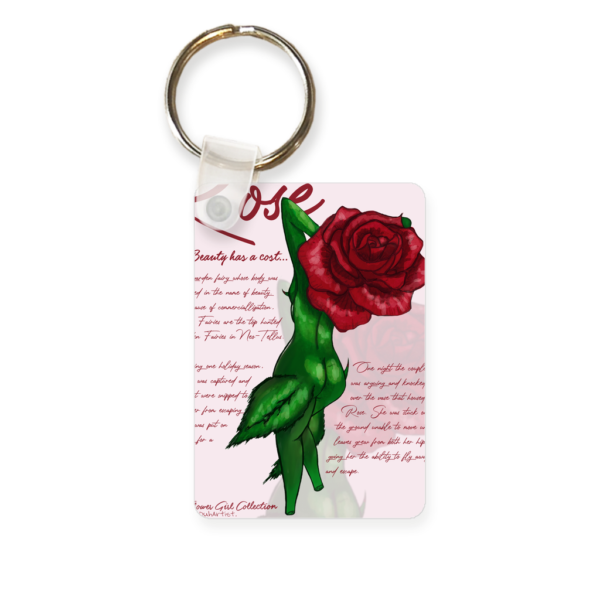 'Rose' Flower Girl Keychain