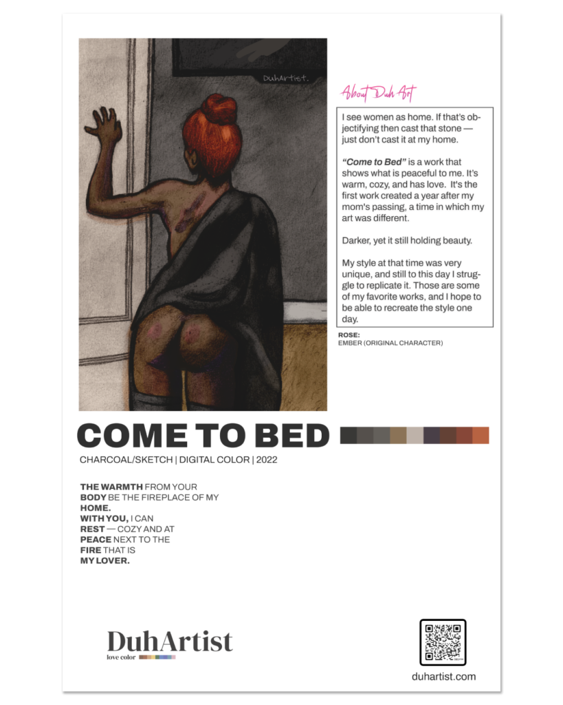DuhArtist "Come To Bed" Pin-up Print