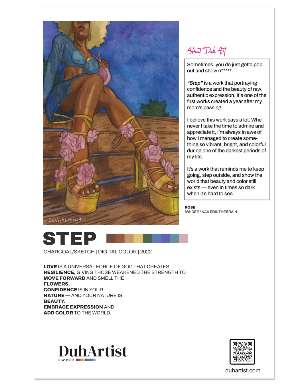 DuhArtist "Step" Pin-up Print - Image 2