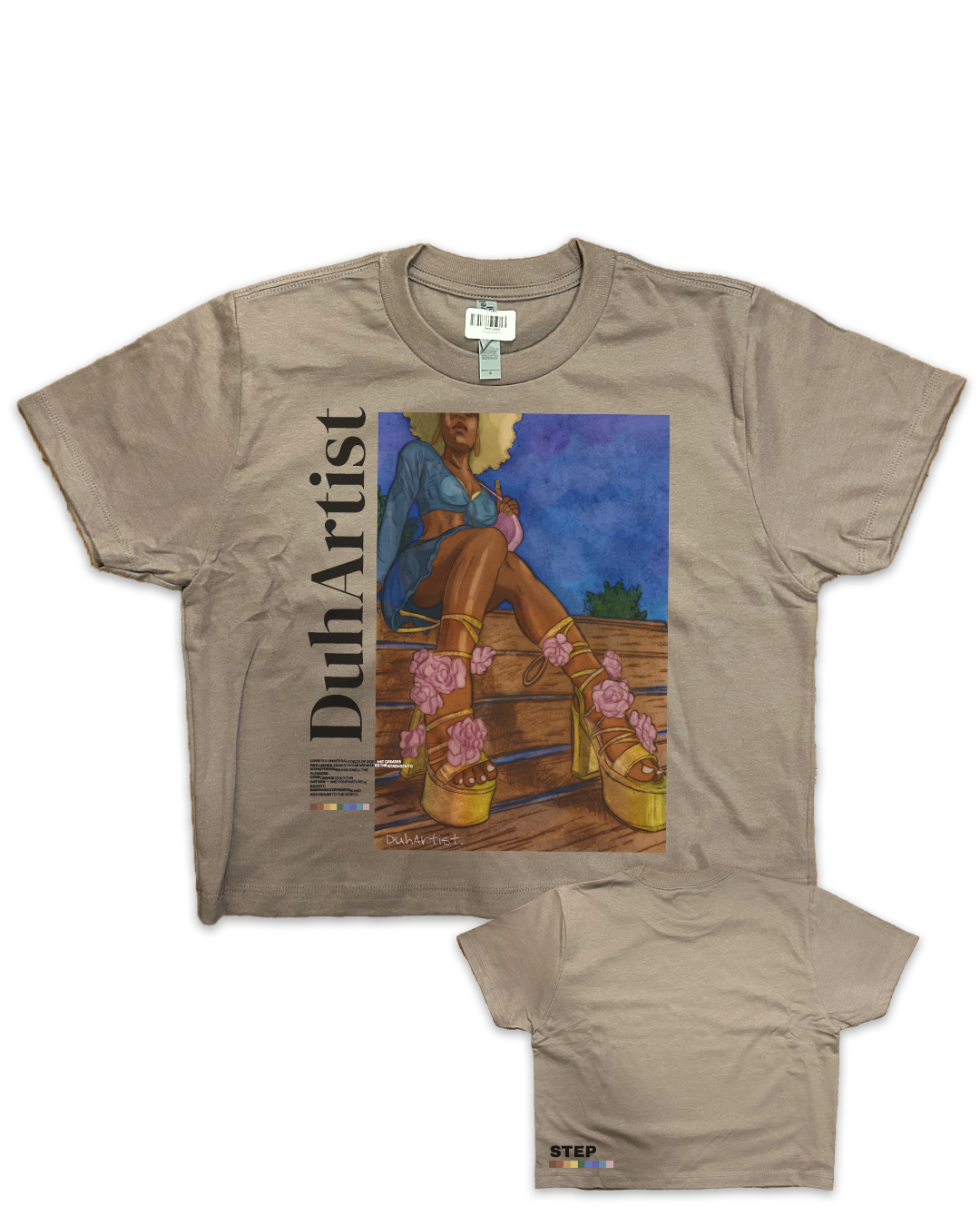 Step High Waist Tee — Shittake - Image 2
