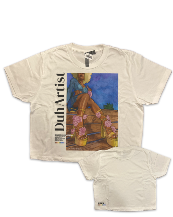 Step High Waist Tee — White - Image 2