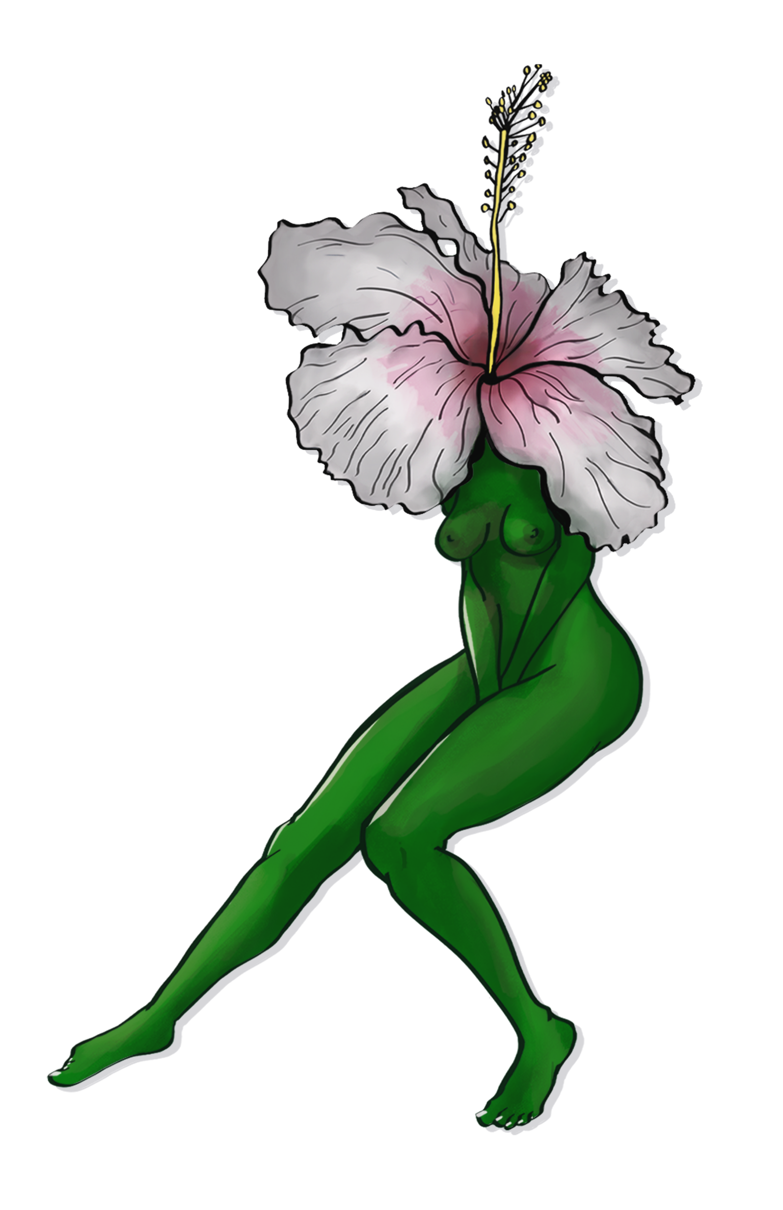 DuhArtist "Hibiscus" Flower Girl Print - Image 3