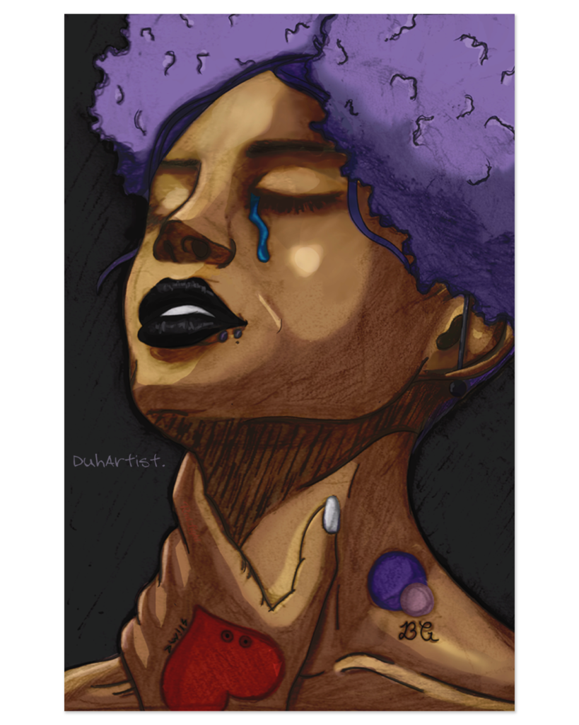 DuhArtist "Pretty Girls Cry" Pin-up Print