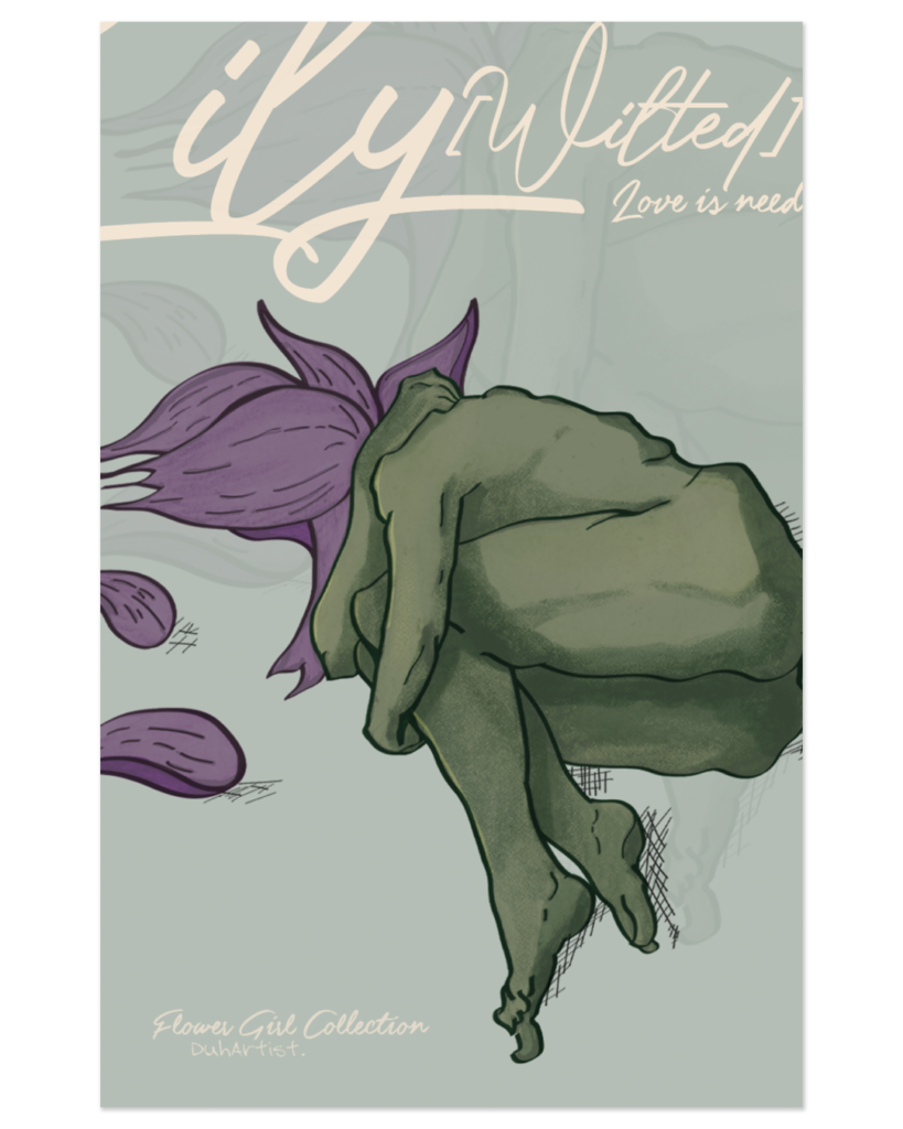 DuhArtist "Wilted, Lily" Flower Girl Print