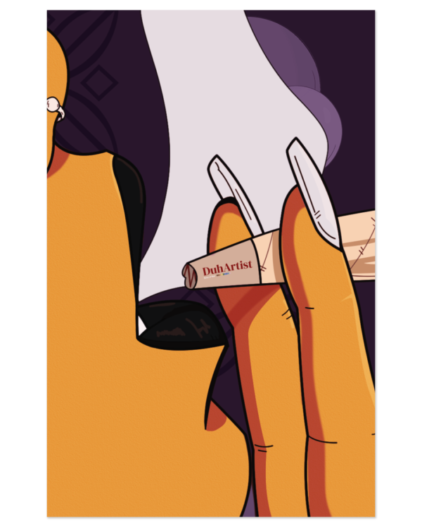 DuhArtist x RedLight "Smoke 4ours, Bella" Collab Print - Image 1
